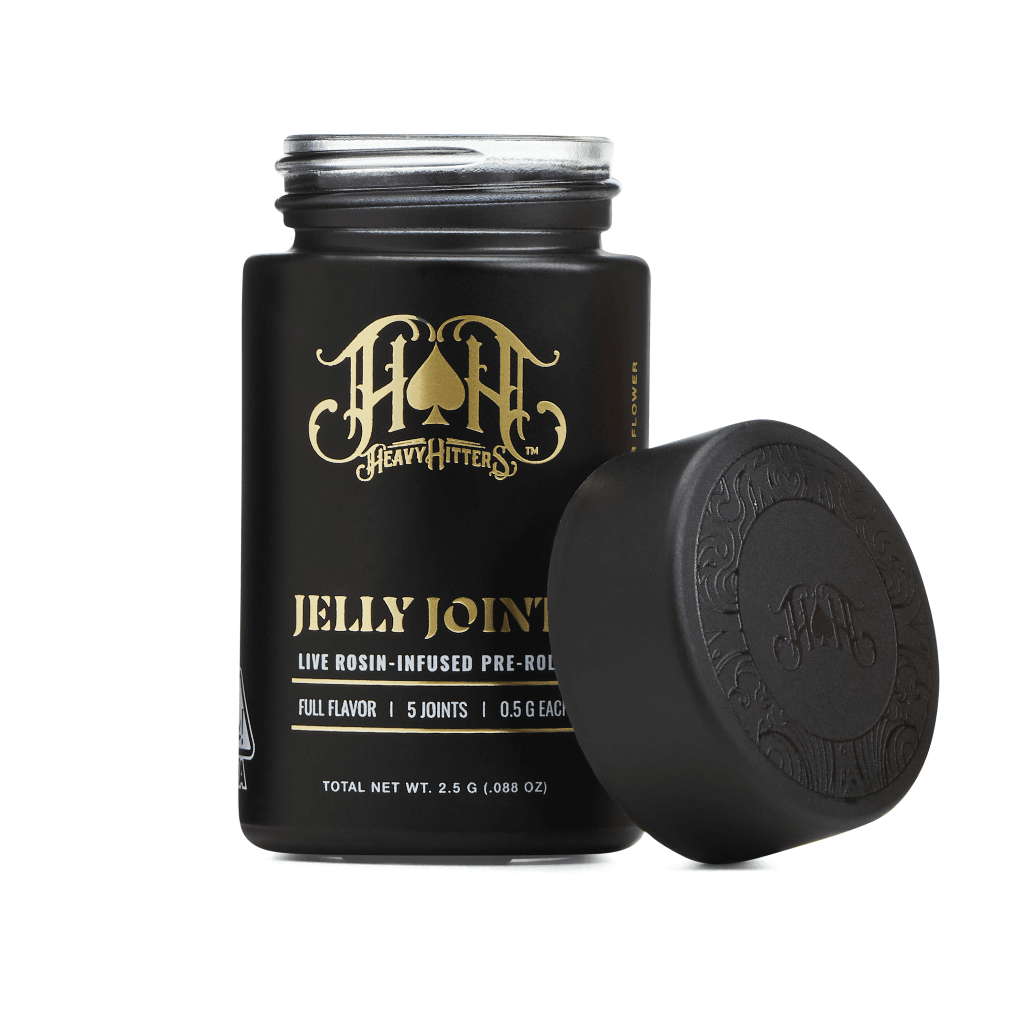 Blackberry Widow x Rainbow Punch | Hybrid - Jelly Rosin Infused 0.5g Preroll 5-Pack